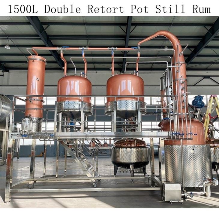 2,000 LITRE DOUBLE RETORT POT STILLS STEAM JACKETED RUM STILL