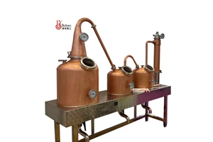 Equipamento de destilação de rum com pote de cobre Boben 100L